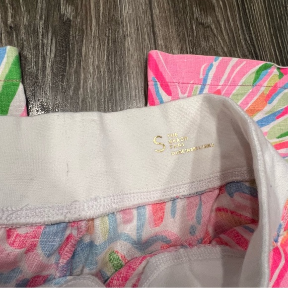 Lilly Pulitzer The Beach Pant Pink Pout Shellabrate Linen Pant - Picture 9 of 11